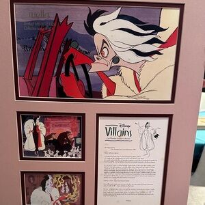Disney Villains Cruella De Vil Art Print - Red, Black, White